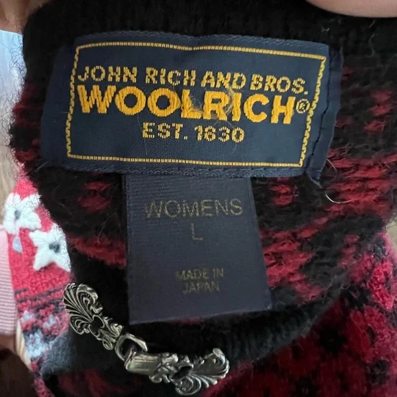 Woolrich 100% Wool Ruby Silver Clasp Cardigan - Picture 4 of 5